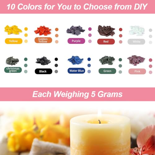 Miniatura 3 de Colorantes Para Velas, Tinte Para Cera De Velas, 10 Colores Tinte Para Velas Para Diy, Tintes Concentrados Para Cera De Soja, Cera De Abeja, Parafina Y Gel, Para Aromas Y Creaciones Personalizadas