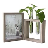 Diseño único: marco de fotos de madera simple con jarrones de cristal, para un diseño creativo y único.