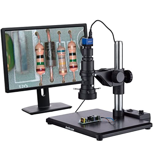 AmScope 0.7X-5X Zoom 3.1MP USB Digital Inspection Microscope with Ring-Light -  H800-96S-ES3