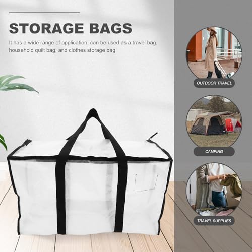 Bolsa de almacenamiento de ropa gran capacidad transpirable y transparente 5