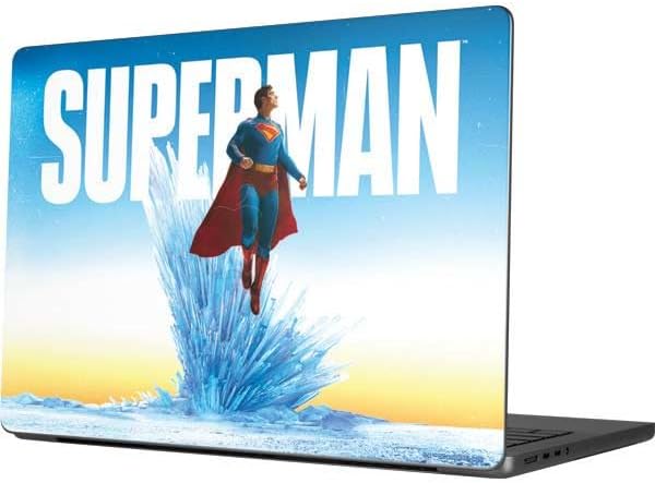 Skinit Decal Laptop Skin Compatible with MacBook Pro 14in (2021-24) - Officially Licensed Superman 2025 Superman & Krypto Watch The Earth Design