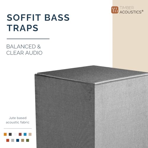 Image of Timber Acoustics Soffit Bass Traps | Premium Low-Frequency Absorption for Balanced & Clear Audio | Acoustic Room Treatment | Soundproof Corner Panels (Wine, 6ft x 18in)