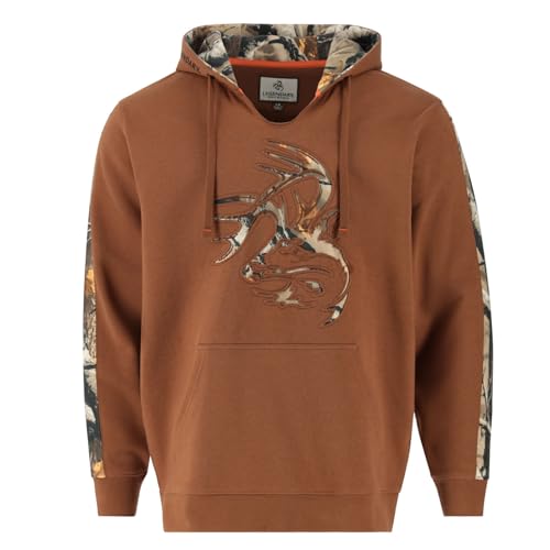 Legendary Whitetails Men's Camo Hoodie Pullover Sweatshirt Midweight V-Neck Design