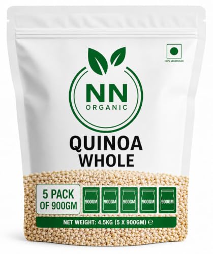 Image of Quinoa Seeds 4.5kg (1 x 5 Pack) | High Protein Gluten-Free Superfood | Ideal for Weight Loss & Healthy Diet | Vegan & Fiber-Rich Grain Substitute (4.5)