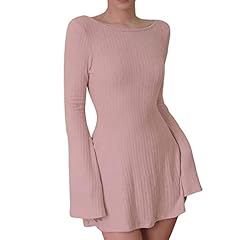 G-pink Knit Backless Dress