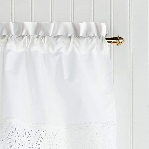 Chf Penny Eyelet Valance, 14, White #TOP1