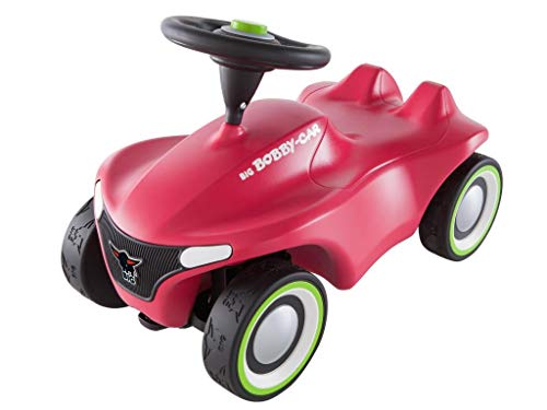 BIG-Bobby-Car-Neo Pink - Rutschfahrzeug für drinnen und draußen, Kinderfahrzeug mit Flüsterreifen im modernen Design, für Kinder ab 1 Jahr
