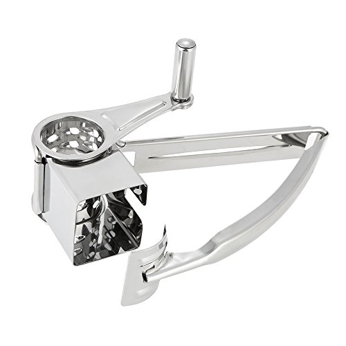 Decdeal Manual de Aço inoxidável Rotativo Ralador de Queijo Slicer Multi-Purpose Queijos Cenouras Pe