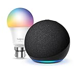 Echo Dot (5th generation) | Charcoal + Tapo L530BA Smart Light Bulb (B22), Works with Alexa - Smart Home Starter Kit, with Alexa+ Early Access