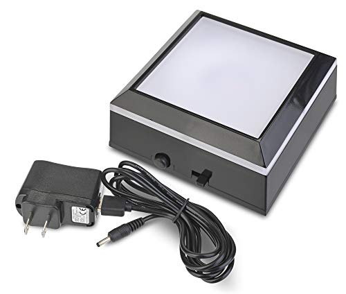 Santa Cruz LED White Light Plus Programmable RGB Color Stand Base for Crystals, Glass Art