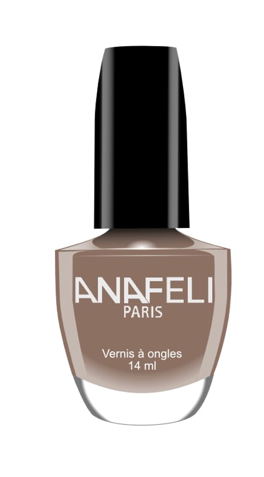Vernis à Ongles ANAFELI - Taupe n° 101 - Pinceau large pour une application facile