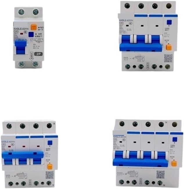 NXBLE-63YH 100MA 0.1A RCBO Residual Current Operated Circuit Breaker Thermal Magnetic Switch NXBLE 32A 40A 63A 125A(2P,40A)