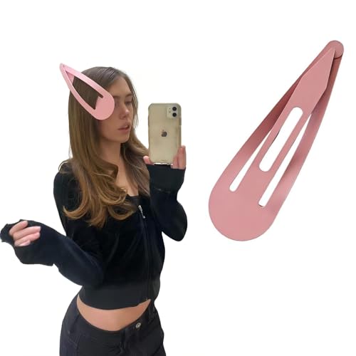 Pinza grande para cabello mujer color rosa miniatura 3