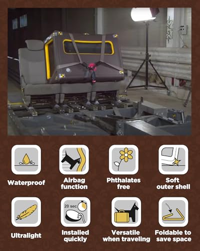 Collapsible Portable Soft Dog Crate-HIGHPI Inflatable Dog Travel Crate for Large Dogs, Waterproof Dog Kennel Outdoor Indoor, Safety Foldable Dog Cage for Car Home, Dog Carrier 37’'Lx32’’Wx26’’H - Image 4