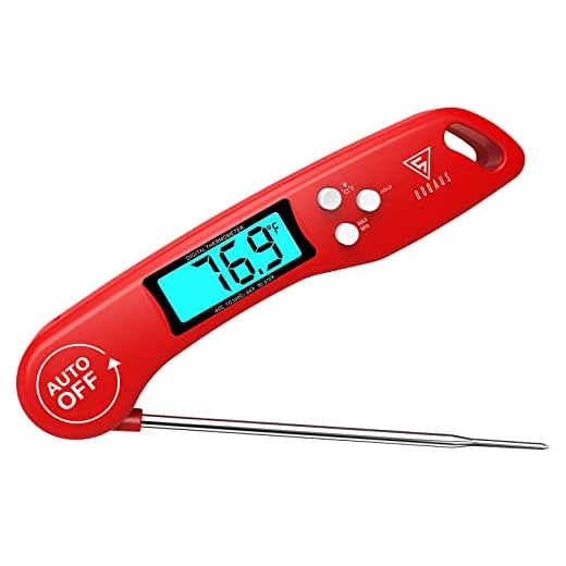 DOQAUS Digital Meat Thermometer, Instant Read Food Thermometer for Cooking, Kitchen Thermometer Probe with Backlit & Reversible Display, Cooking Thermometer Temperature for Turkey Grill BBQ Candy