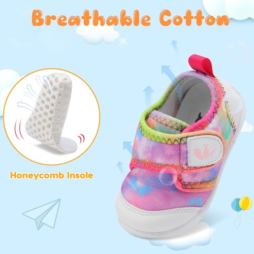 Image of FEETCITY Baby First Walking Shoes Boys Girls Infant Crib Shoes Breathable