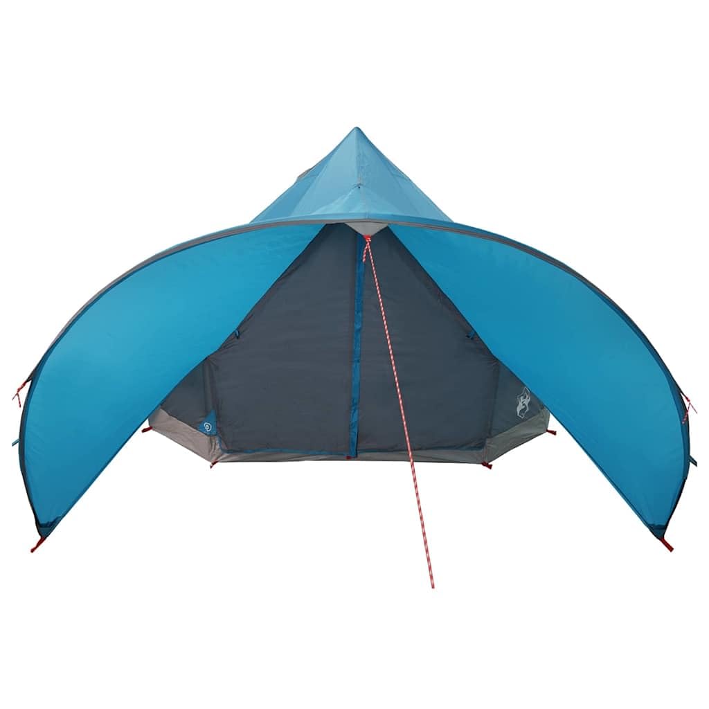 Teepee Zelt für Personen Grün und Grau x x aus 185T Polyester mit PU-Beschichtung, wasserdicht Winddicht, mit Luftventilen, integriertem Licht-Haken, Raumteiler