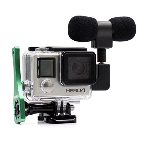 PANNOVO 3.5 mm mic Adapter Microphone Accessories with Side Open Case for Gopro 3/3+/4 and Digital Cameras
