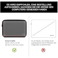 ARVOK 13 13,3 14 Zoll Laptoptasche Schutzhülle für MacBook Air 13 13,6 M3 M2 M1 2024 2022-2010, Laptophülle für MacBook Pro 14 13 M4 M3 M2, Notebook Hülle Tasche für HP, Dell, Lenovo, Asus, Acer – Ansicht 6