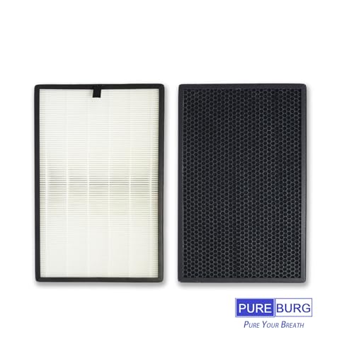 PUREBURG APF-45F Replacement Filter Set Compatible with IRIS USA WOOZOO APF-45 Air Purifier,1-Pack (2 Filters) H13 HEPA Activated Carbon 3-Stage Filtration by PUREBURG - Used condition - Image 4