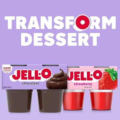 Jell-O Original Chocolate Ready-to-Eat Pudding Snack Cups, 4 ct Cups