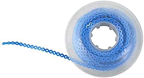 Dental Orthodontics Elastic Ultra Power Chains Rubber Spool Continuous Type Size Teeth Care 15 Feet Blue Color