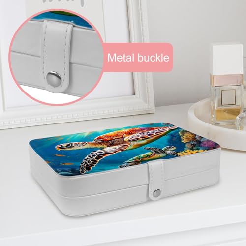 Boîte à bijoux de voyage tortue mignonne pour vos déplacements
