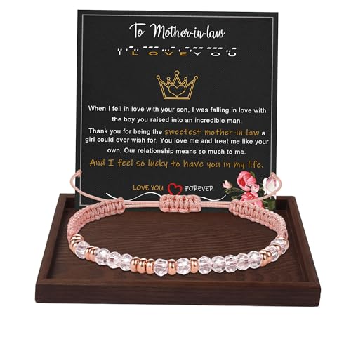 Btysun Morse Code Bracelets for Women Christmas Gift Stocking Stuffers for Teens Pink Braided Bracelets Inspirational Best Friend Birthday Gifts for Her High School Graduation Gifts for Her 2025 Mom Bracelet Jewelry