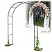 Wspornik ogrodowy Trellis Rack, Heavy Duty Metal Rose Way na patio z kwiatami na podwórku, do samodzielnego montażu, czarny (rozmiar: 40x180x220cm)
