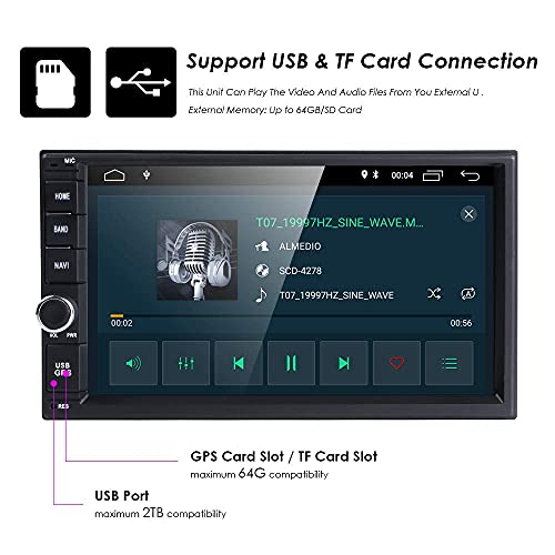 Double Din Car Stereo Compatible With Apple Carplay, 7 Inch Android 10 Touch Screen Car Radio Support Gps Navigation Bluetooth Radio Mirror-Link Swc Dsp, 2Gb+32Gb, With Backup Camera #TOP7