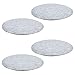 IDIMEX Lot de 4 Coussins d'assise antidérapants Leslie, galettes de chaises de Salle à Manger en Feutre de Format Rond avec Picots en Caoutchouc Noir, Coloris Gris