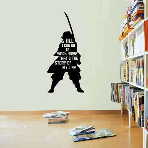 Vinilo Decorativo Pared Tanjiro Demon Slayer 10x4 pulg miniatura 2