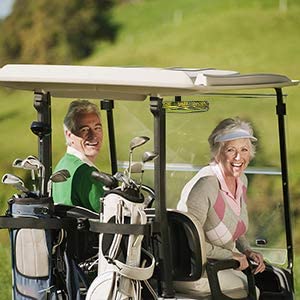 10L0L Universal Adjustable Golf Cart Panoramic Rear View Mirror, Rotatable 270 Rotation 16.5"Wide Angle Full Rearview Golf Cart Mirror For Ez Go, Club Car, Yamaha #TOP3