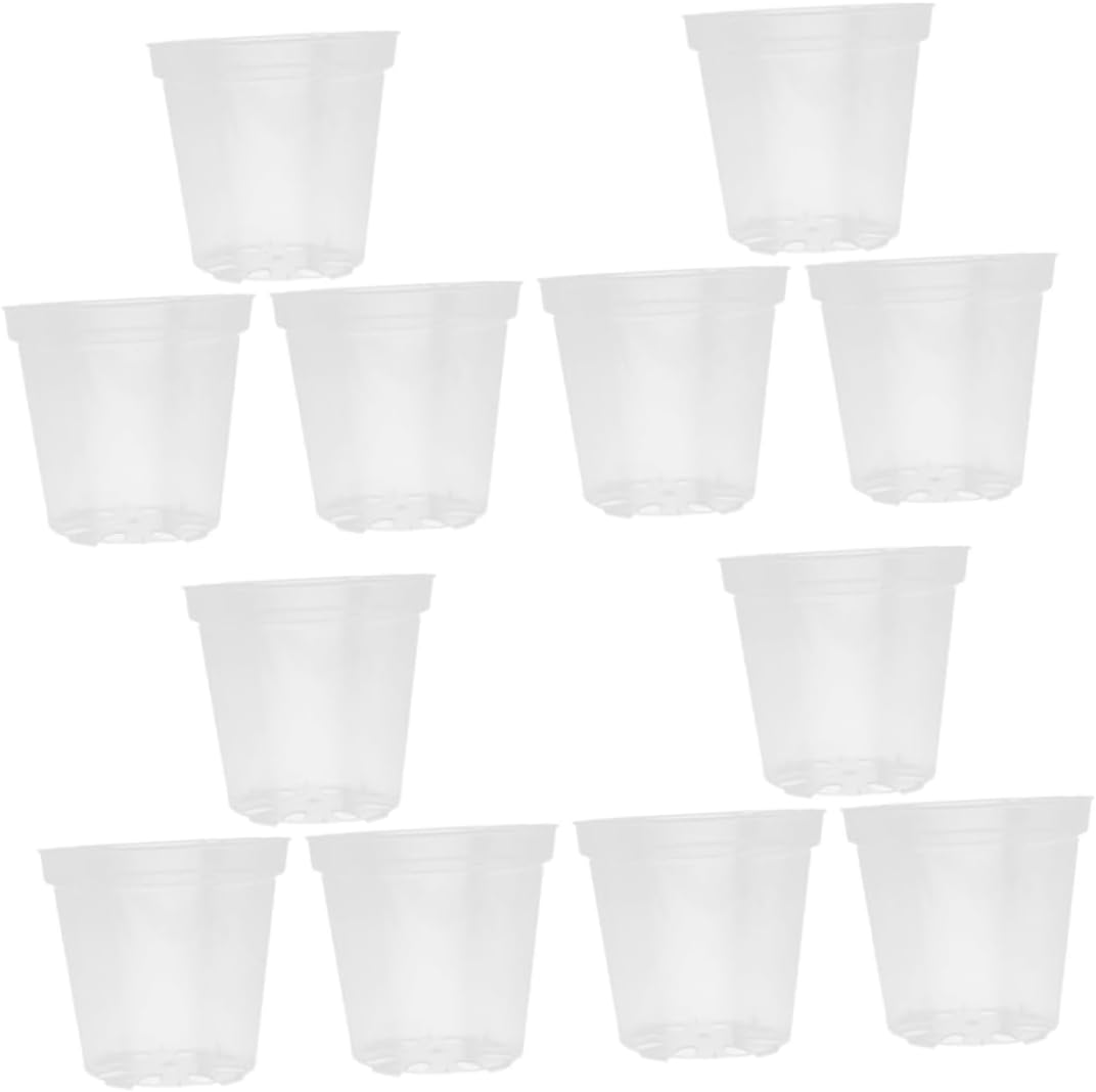 POPETPOP Nursery Pots Bulk 40pcs Plastic Pots with Holes 3 Inch Planters for Indoor Gardening