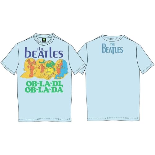 Image of The Beatles Ob-La-Di Official Tee T-Shirt Mens Unisex (X-Large) Blue