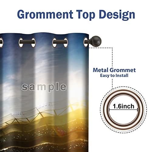 Jekeno American Flag Baseball Blackout Curtains - Usa Baseball Bat And Ball Us Flags Theme Grommet Privacy Drapes Decor Home Bedroom Living Room Darkening Window Treatments 2 Panels Set, 52" X 84" #TOP4