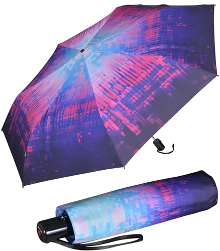 Knirps Ombrello tascabile Slim Duomatic, Matrix rosa, 90 cm