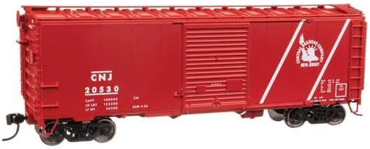 Walthers Mainline 910-45204 HO Scale 40' ACF Welded Boxcar w/8' Youngstown Door - Ready to Run - Central of New Jersey #20530