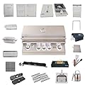 Lion Premium Grills | BBQ Gas Grill Bundle | 32 Inch Grill Package 10 (Natural Gas), Door & Two Drawers Combo, Refrigerator 4.5 cubic, 4 Sets of Ceramic Flame Tubes with Tray, Vent, Mat and More