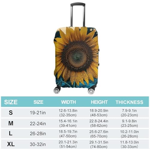 The Most Beautiful Sunflower Printed Luggage Cover Protector, Fits 18-32 Inch Luggage2