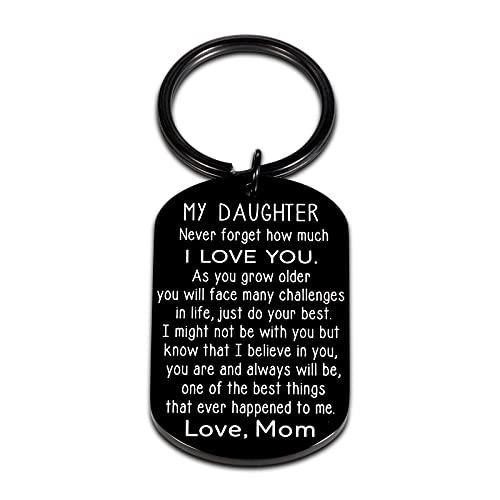 Daughter Gift From Mom Inspirational 2022 Graduation Keychain Gifts For Adult Teen Girl Women Birthday Valentines Day Mother’s Day Gift To Daughter From Mummy Mother In Law Stepmom I Love You Key Ring #TOP9