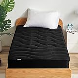 SLEEP ZONE Cooling Twin Mattress Topper for Single Bed, Premium Zoned Cool Mattress Pad Cover, Padded Mattress Protector Breathable Washable, Deep Pocket 8-21