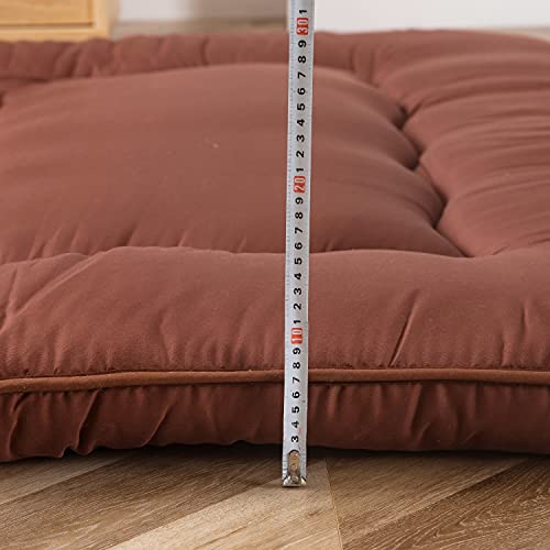 Miniatura 4 de Maxyoyo Colchón De Futón, Acolchado Japonés, Acolchado Para El Suelo, Acolchado Para Cama, Almohadilla De Dormir Plegable Extragruesa, Cama De Invitados Para Sofá De Camping Café, Individual