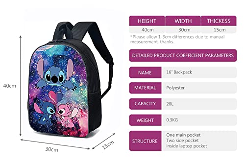 Liuzhuqin 3Pcs Boys Backpack,Girls Bags With Lunch Box Pencil Case Set,Adjustable Shoulder 16 Inch Backpacks #TOP1
