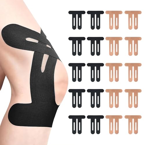 20 Pack Professional Kinesiology Tape, Breathable Sports Tape for Knee Support & Stability, Premium Elastic for Pain Relief & Active Recovery