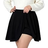 gonna Lunghezza Extra e Shorts Incorporati: Con un orlo di 1 cm più lungo delle normali mini gonne, questo modello include shorts incorporati. La silhouette A-line fluida si adatta ai movimenti, mentre il tessuto elastico multidirezionale è adatto per yoga, tennis o uscite casual.