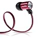 JLab Audio J4 Heavy Bass, Rugged Metal In-Ear Headphone, GUARANTEED FOR LIFE - Black/Red