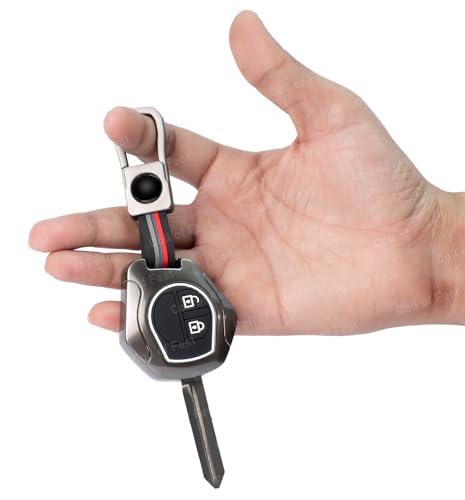 Image of Coll of Fest Premium Metal Silicon Key Cover Compatible with Suzuki Swift | Ertiga | Wagonr | Celerio | Swift Dzire | Alto | Fronx | Brezza | S Presso | Ignis | 2 Button Key Glow in Dark