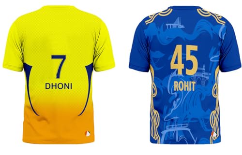 Image of Sports India IPL Cricket Team T Shirt Jersey Combo for (Kid's, Boy's & Mens) L744