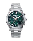 Viceroy Reloj Cronógrafo Hombre de Acero Inoxidable - 42 mm - Movimiento de Cuarzo - Esfera Verde - Caja Bitono - Acabado Dorado - Sumergible 10 ATM - Colección Magnum – 401447-65
